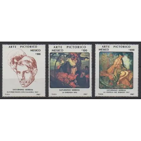 Mexique - 1987 - No 1194/1196 - Peinture Prix Réduit