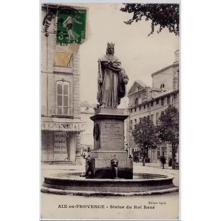 Nouvel Arrivage Carte postale 13 - Aix en provence - Statue du Roi Rene - Voyage - Dos divise...