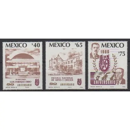 Vente Directe Mexique - 1986 - No 1144/1146 - Sciences et Techniques