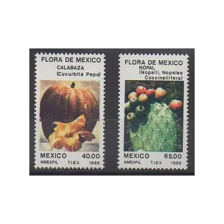 Mexique - 1986 - No 1147/1148 - Fruits ou légumes Remise