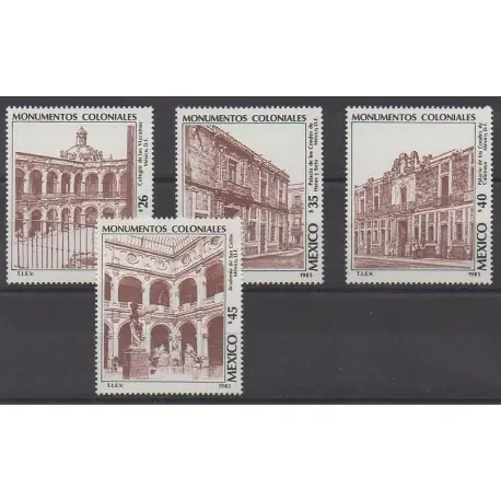 Offre Limitée Mexique - 1985 - No 1140/1143 - Monuments