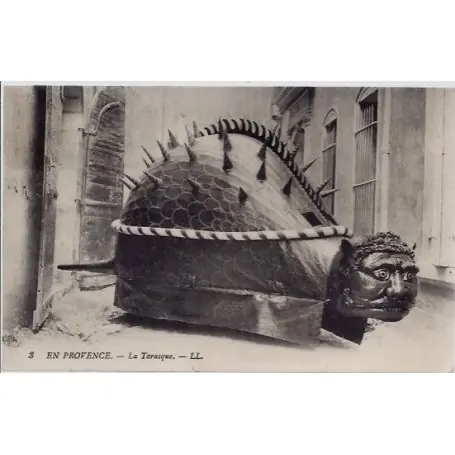 Prix Promo Carte postale 13 - En provence - La Tarasque - Voyage - Dos divise...