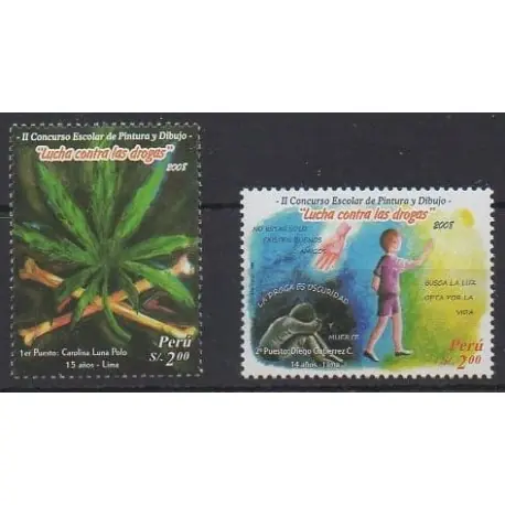 Livraison Mondiale Pérou - 2008 - No 1772/1773 - Santé ou Croix-Rouge