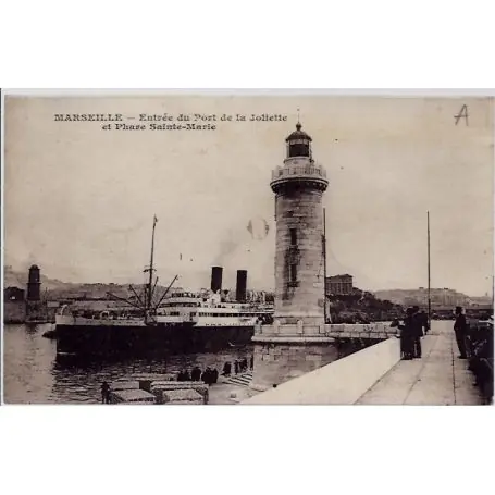 Carte postale 13 - Marseille - Entree du Port de la Joliette et Phare Sainte-Marie - Voyag... Top Qualité