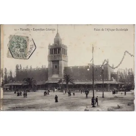 Carte postale 13 - Marseille - exposition coloniale - Palais de l'Afrique Occidentale - V... Commande En Gros