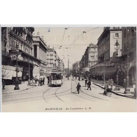 Populaire Carte postale 13 - Marseille - La cannebiere - Non voyage - Dos divise...