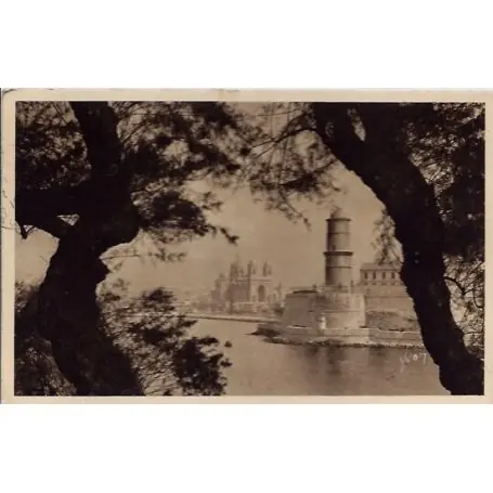 Vente Directe Carte postale 13 - Marseille - La cathedrale et le Fort Saint-Jean - Voyage - Dos divise...