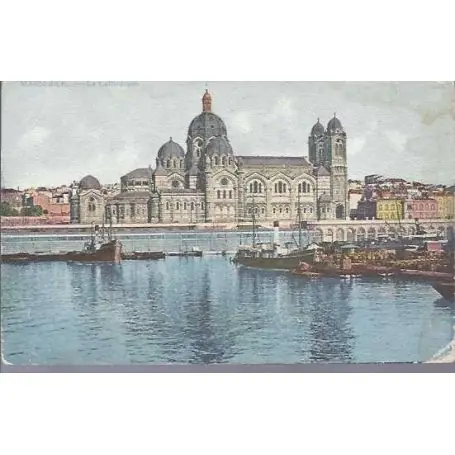 Carte postale 13 - Marseille - La cathedrale et le port Satisfait Ou Remboursé