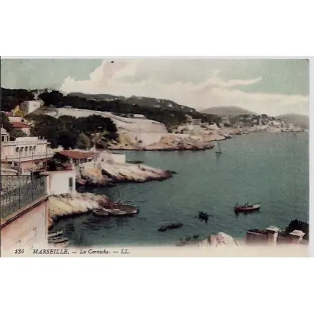 Original Carte postale 13 - Marseille - La corniche - Voyage - Dos divise...
