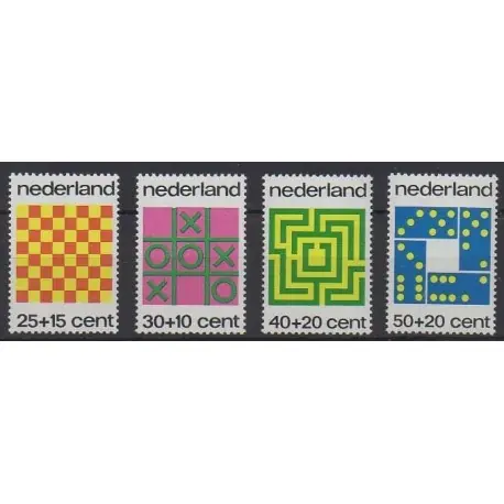 Pays-Bas - 1973 - No 990/993 - Échecs Marque