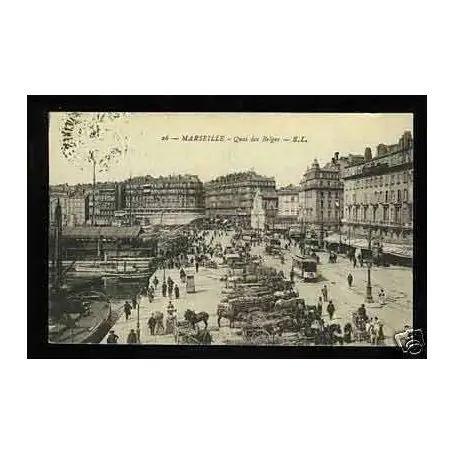 Authentique Carte postale 13 - Marseille - Le quai des Belges