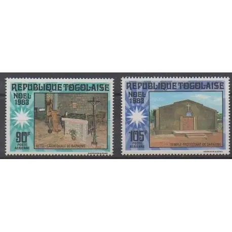 Togo - 1983 - No PA494/PA495 - Noël Livraison Mondiale