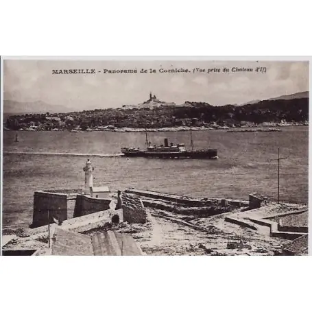Commander Vite Carte postale 13 - Marseille - Panorama de la corniche - Vue prise du chateau d'If - Non v...