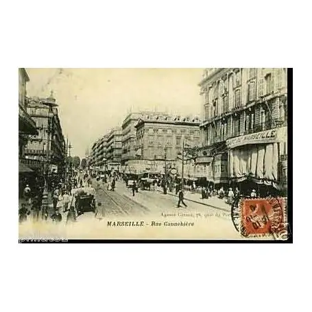 Exclusif Carte postale 13 - Marseille - Rue Cannebiere - Animee