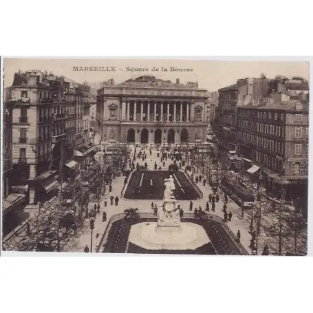 Carte postale 13 - Marseille - Square de la Bourse - Non voyage - Dos divise... Prix Promo