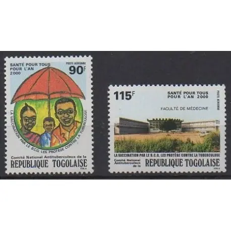 Togo - 1987 - No PA645/PA646 - Santé ou Croix-Rouge Livraison Express