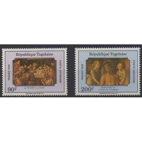 Artisanat Togo - 1986 - No PA601A/PA601B - Pâques - Peinture