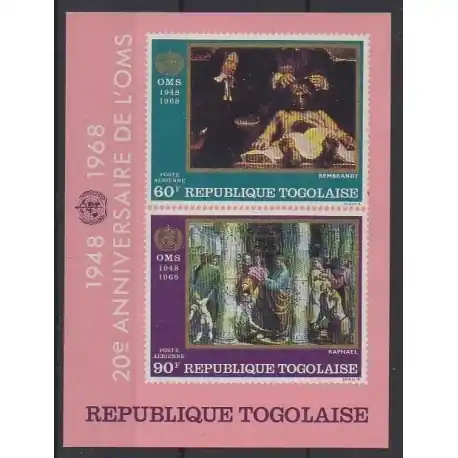 Bon Marché Togo - 1968 - No BF31 - Santé ou Croix-Rouge - Peinture