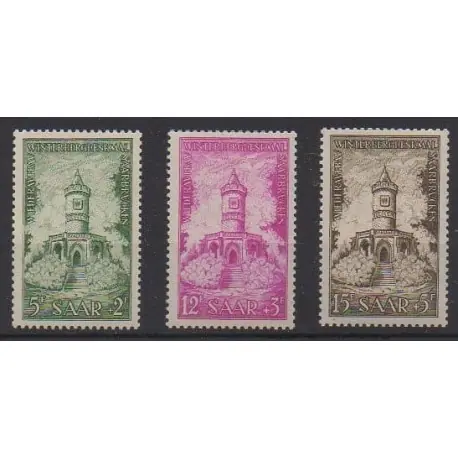 Paiement Sécurisé Sarre - 1956 - No 355/357 - Monuments