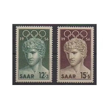 Marque Sarre - 1956 - No 353/354 - Jeux Olympiques d'été