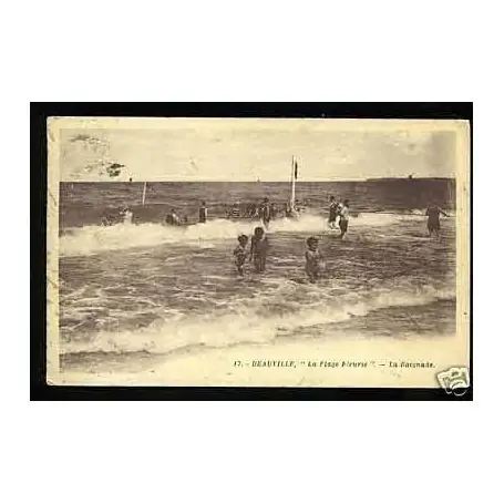 Remise Carte postale 14 - Deauville - La plage fleurie - La baignade