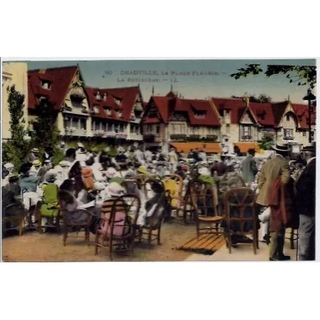 Carte postale 14 - Deauville - La plage fleurie - La potiniere - Voyage - Dos divise... Expédié Aujourd’hui