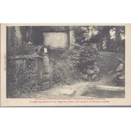 Carte postale 14 - Environs de Trouville - Ruines de la chapelle Usine Directe