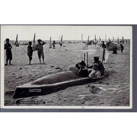 Vente Flash Carte postale 14 - Les plaisirs de la plage - Non voyage - Dos divise