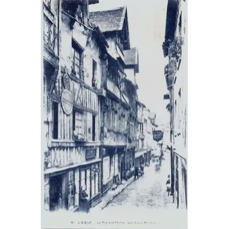 Paiement Sécurisé Carte postale 14 - Lisieux - La rue aux fevres - les vieux manoirs - Voyage - Dos divise...