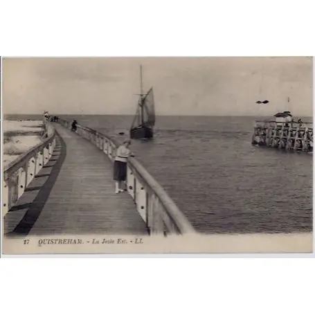 Prix Choc Carte postale 14 - Ouistreham - La jetee Est - Non voyage - Dos divise...