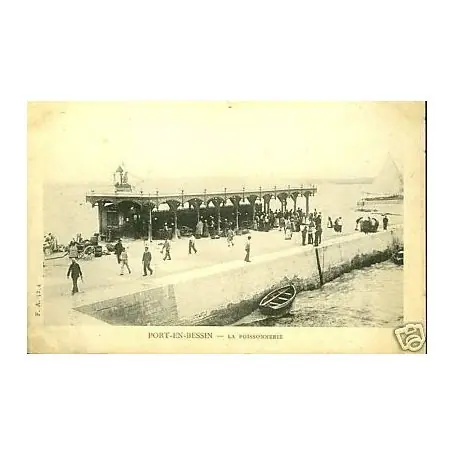 Carte postale 14 - Port en Bessin - La Poissonnerie Expédition Rapide