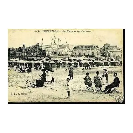 Populaire Carte postale 14 - Trouville - La plage et ses parasols