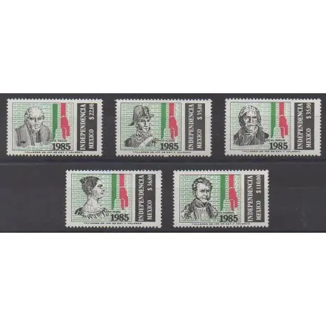 Mexique - 1985 - No 1114/1118 - Célébrités Original