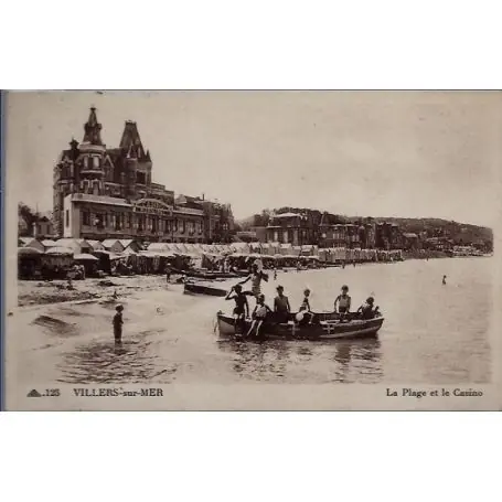 Paiement Sécurisé Carte postale 14 - Villers-sur-Mer - La plage et le casino - Voyage - Dos divise...