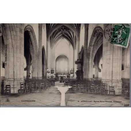 Carte postale 15 - Aurillac - Eglise Saint-Geraud - interieur - Voyage - Dos divise... Offre Spéciale