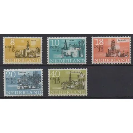 Pays-Bas - 1965 - No 817/821 - Églises Fait Main