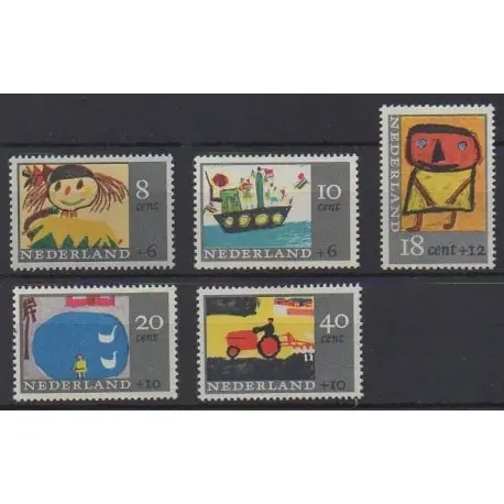 Populaire Pays-Bas - 1965 - No 824/828 - Dessins d'enfants