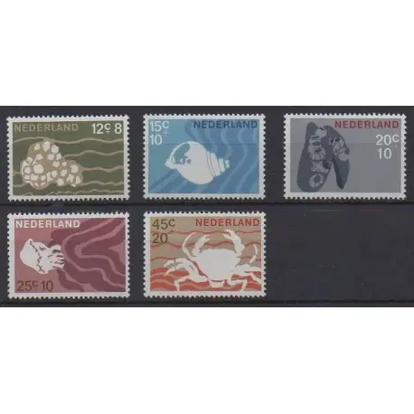Pays-Bas - 1967 - No 845/849 - Vie marine Original