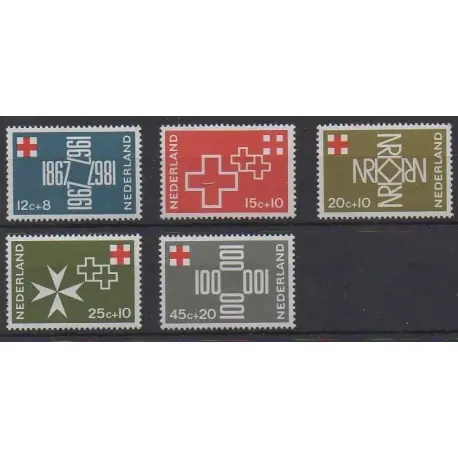 Original Pays-Bas - 1967 - No 855/859 - Santé ou Croix-Rouge