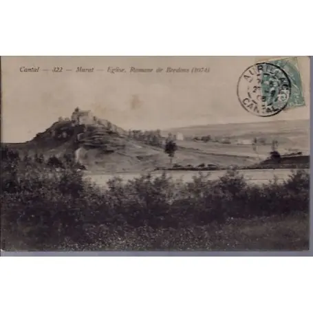 Premium Carte postale 15 - Cantal - Murat - Eglise Romane de Bredons - Voyage - Dos divise...