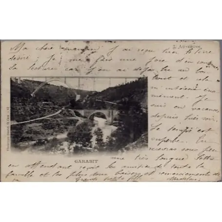 Carte postale 15 - Garabit - Vue du Viaduc - Voyage - Dos non divise... Populaire
