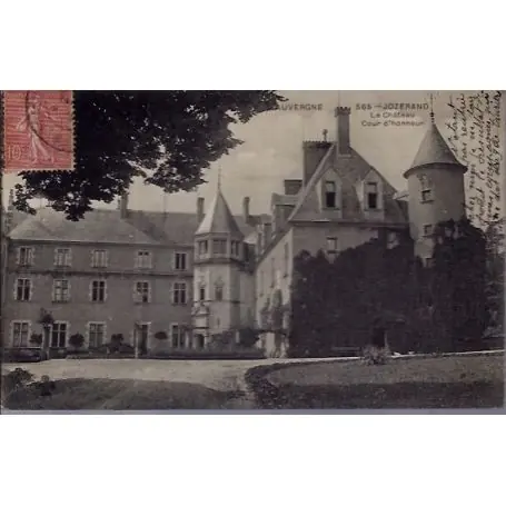 Paiement Sécurisé Carte postale 15 - Jozerand - le chateau Cour d'honneur - Voyage - Dos divise...