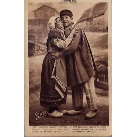 Petit Prix Carte postale 15 - L'Auvergne - Oh! Francon, quand te m'imbrassai como co, a qua me boute de