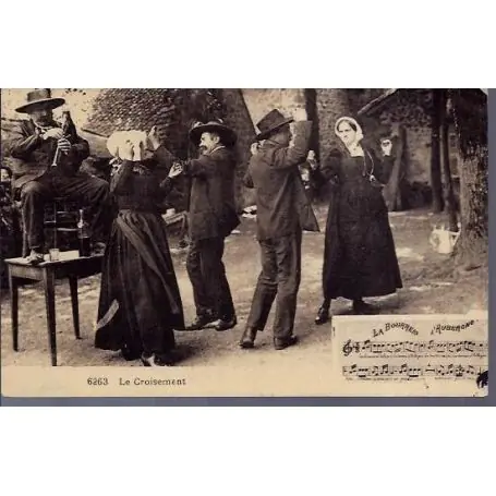 Acheter En Ligne Carte postale 15 - Le croisement - villageois dansant - Non voyage - Dos divise