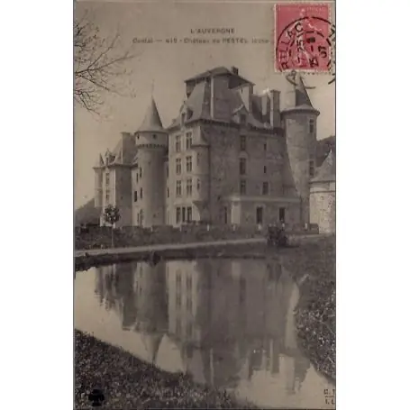 En Vogue Carte postale 15 - Pestel - Le chateau de Pestel - Voyage - Dos divise...