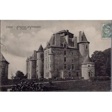 Carte postale 15 - Polminiac - Chateau de Pestel - Voyage - Dos divise... Produit De Marque