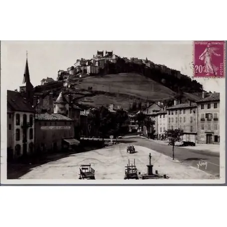 Carte postale 15 - Saint-Flour - La ville vue du faubourg - Voyage - Dos divise... Retour Gratuit