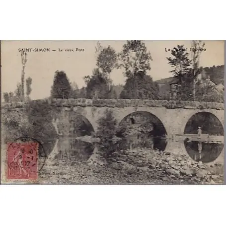 Haute Qualité Carte postale 15 - Saint-simon Le vieux pont - Voyage - Dos divise...