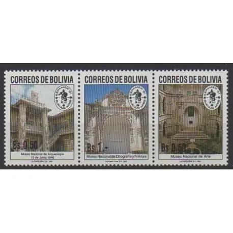 Top Vente Bolivie - 1991 - No 771/773 - Monuments
