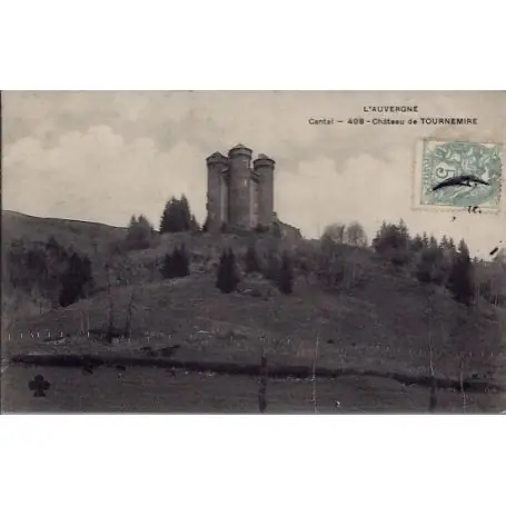 Garantie Incluse Carte postale 15 - Tournemire - Le chateau - Voyage - Dos divise...